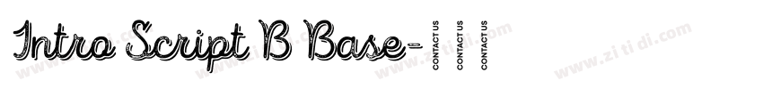 Intro Script B Base字体转换